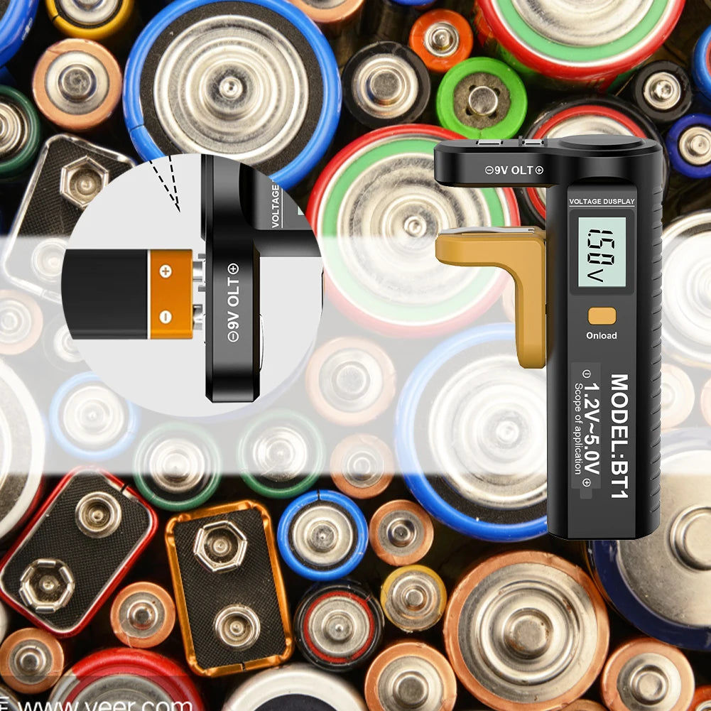 Digital Battery Tester Battery Checker Volt Checker Battery Capacity Check Detector Measurements Tester for AAA AA Button Cell Qme