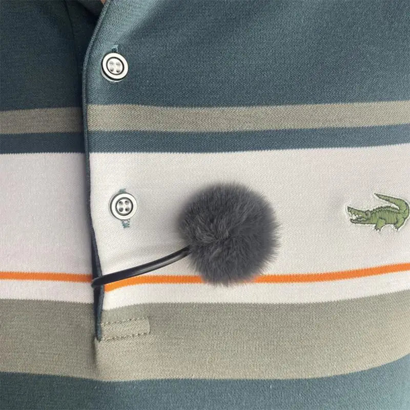 Reusable Furry Soft Lavalier Microphone Covers Windproof Stickers Qme