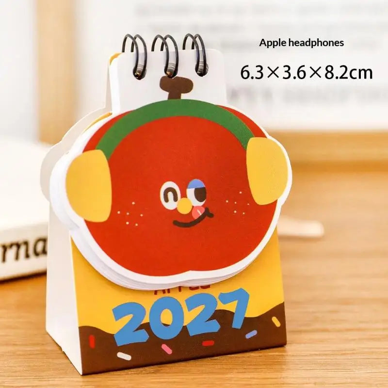 2026 Year Cartoon Cat Desktop Mini Desk Calendar Clock Program Student Qme A8