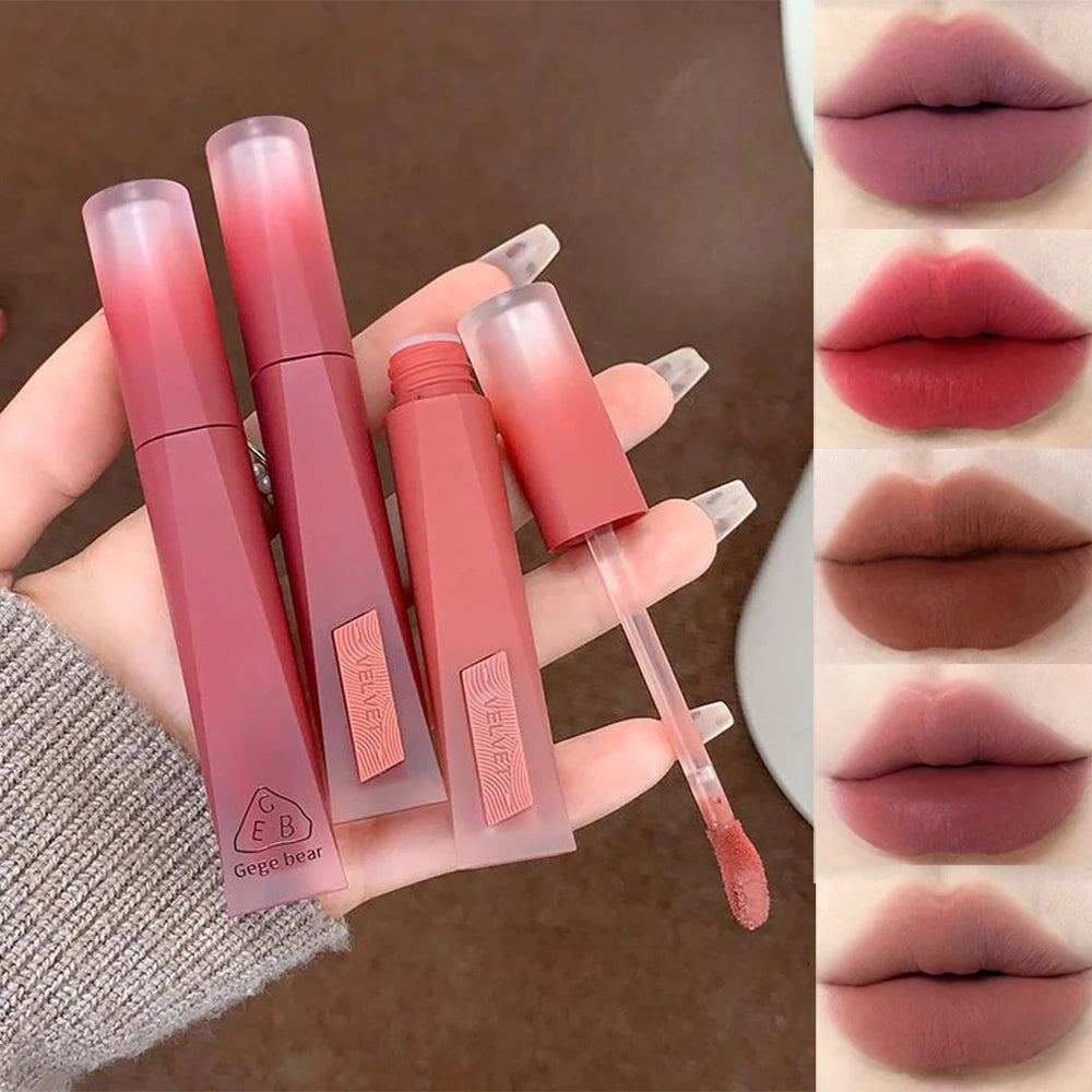 Gege Bear Velvet Matte Soft Lip Glaze Autumn&winter Reddish-brown Qme