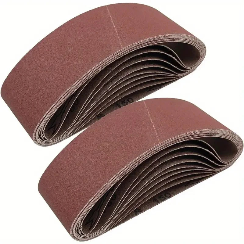 10pcs 75x533mm Sanding Belts Abrasive Bands for 3x21'' Sanders Belt Sander Abrasive Tools Woodworking Metal Polishing Qme