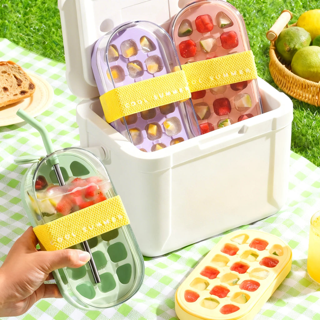 Ice Cube Bottle Outdoor Picnics Office Use Multifunctional Tray Easy Qme