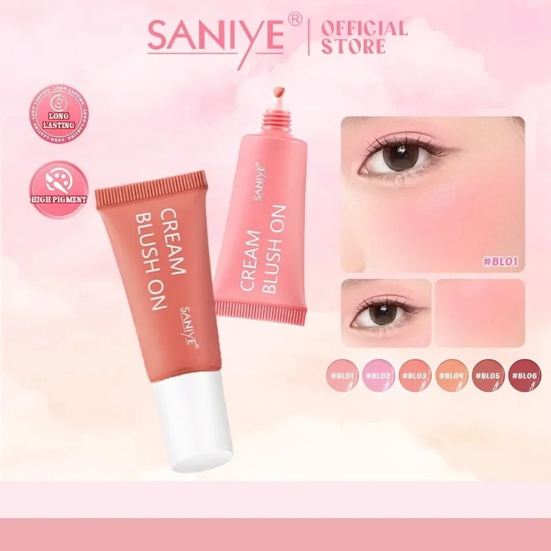 Blush Liquid Blusher Cheek Makeup Blush Matte Peach Pink Blusher Cosmetics Moisturizing Liquid Cream Stick Facial Shadow Beauty Qme