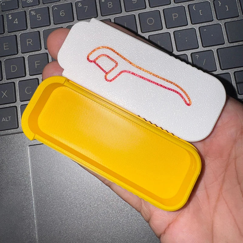 Mini Sliding Storage Box Small Items Home Office Travel Portable Qme