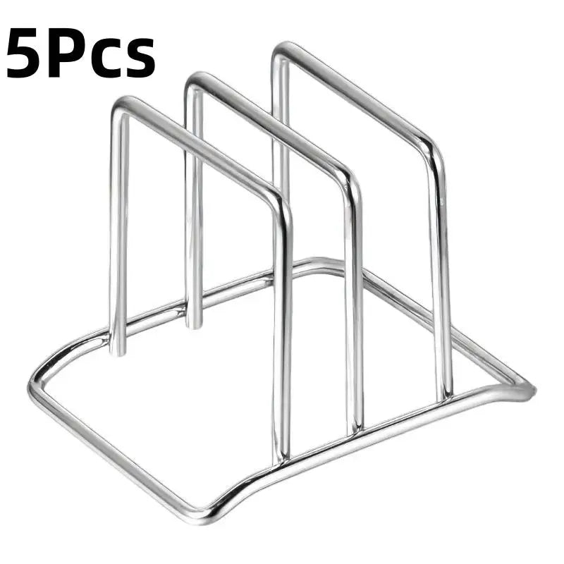 1 3 Space-saving Stainless Steel Pot Lid Cutting Board Organizer Qme 5Pcs