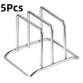 1 3 Space-saving Stainless Steel Pot Lid Cutting Board Organizer Qme 5Pcs