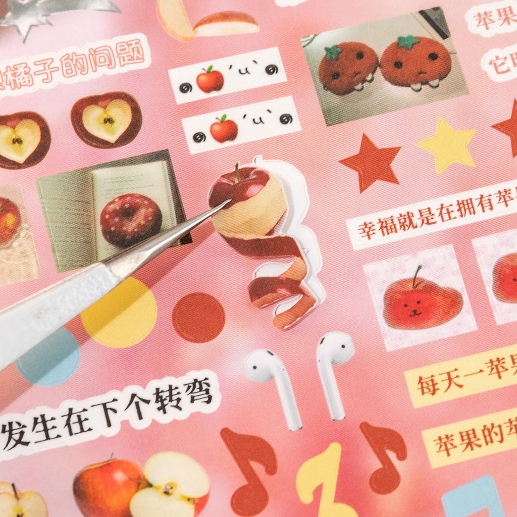 20/29pcs Cute Die-cut Stickers Book Flash Decorative DIY Scrapbook Phone Case Decoration Collage Sticker Aesthetic Stationery Qme