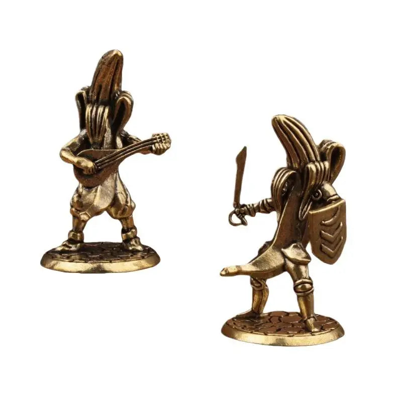 Man Statues Home Office Collectible Decor Brass Anime Banana Guitar Qme