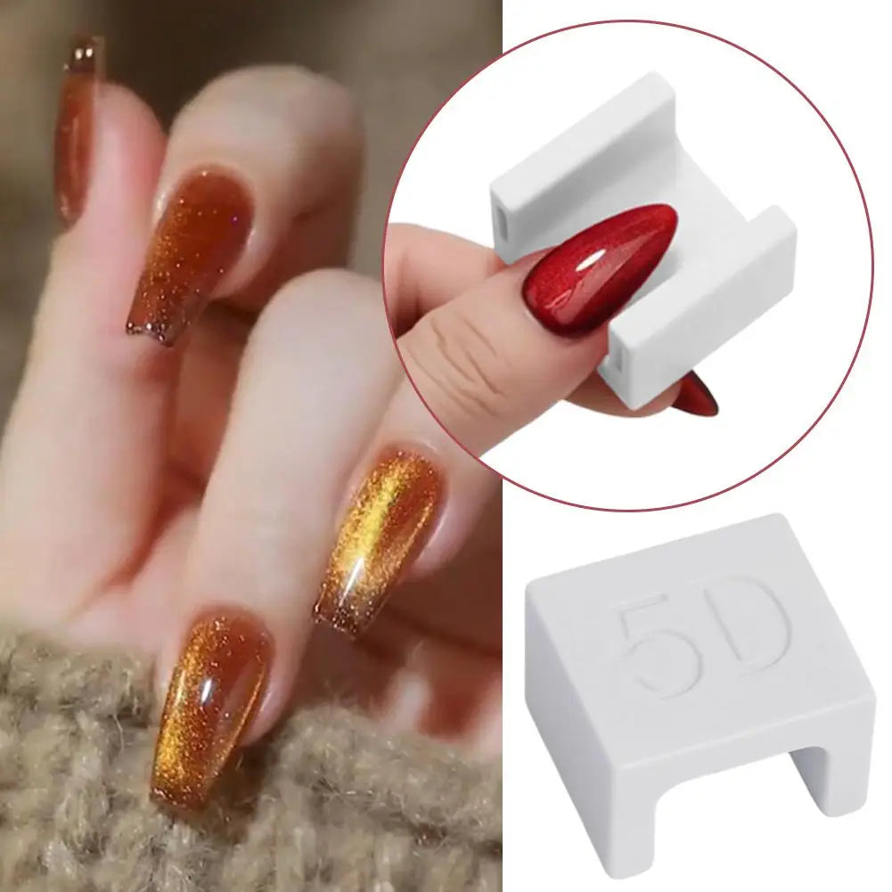 Cat Eye Magnet Nail French Tip Art Beginner-friendly Gel Polish DIY Qme