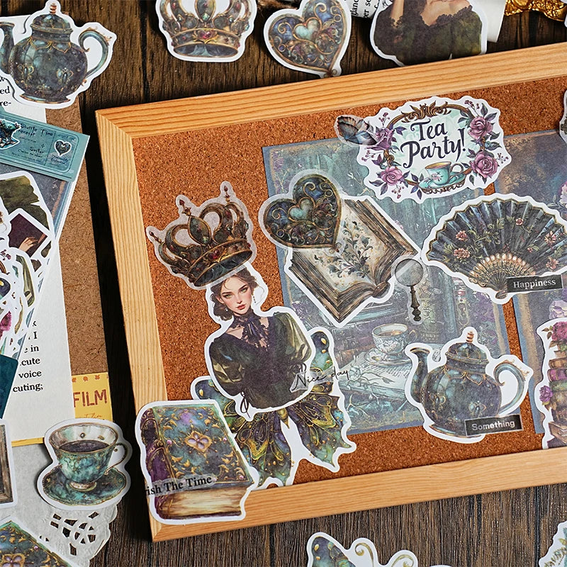 Retro Floral Animal & Figure Sticker Pack, Decor Stickers for Phone Case, Water Cup, Storage Box, Luggage & Photo Frame Qme
