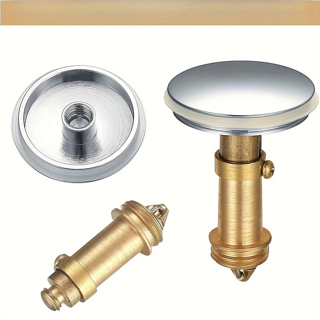 Universal bathroom sink stopper, spring-loaded drain plug, sink drain plug Qme