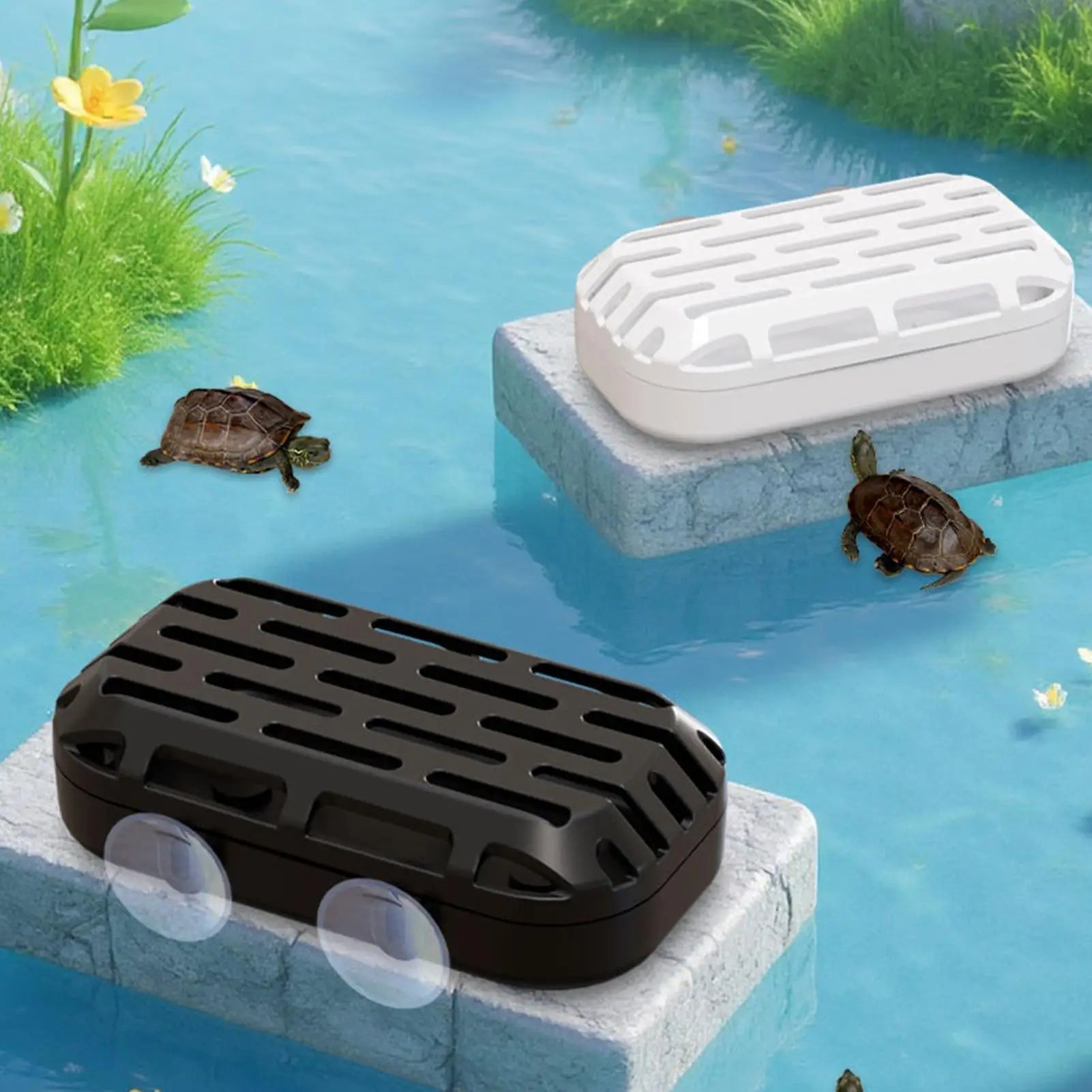Turtle Poop Catcher Box Suction Cup Reptile Pet Accessories Aquarium Turtle Poop Box for Living Room Hotel Restaurant Apartment Qme