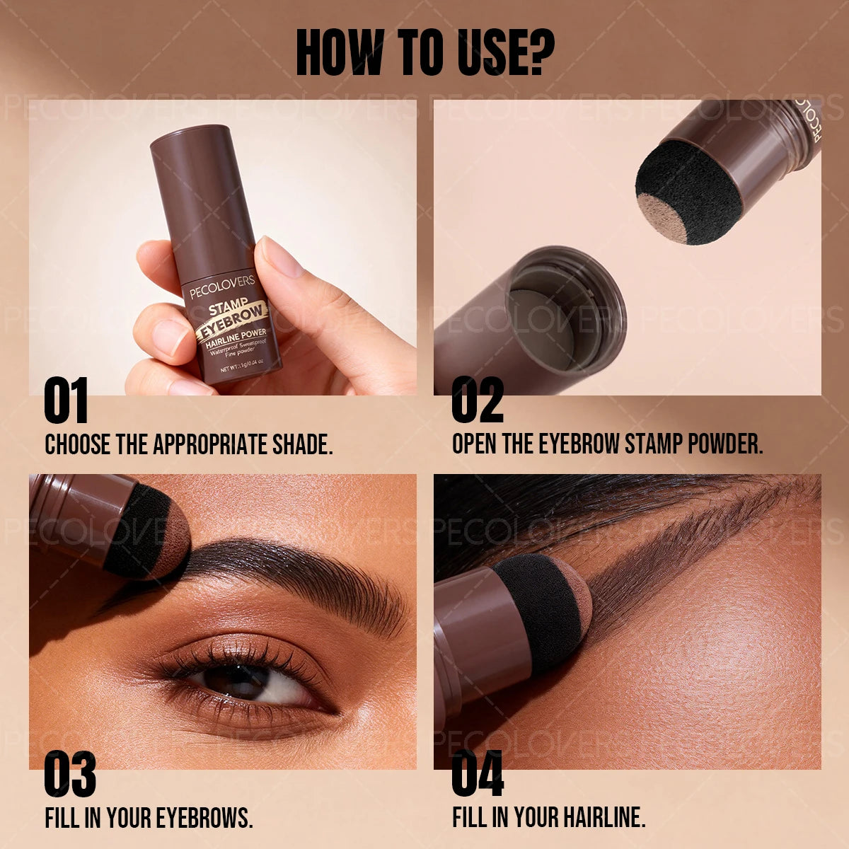 Sta1 Instant Uniform Hairline Shadow Powder Stick Waterproof Qme