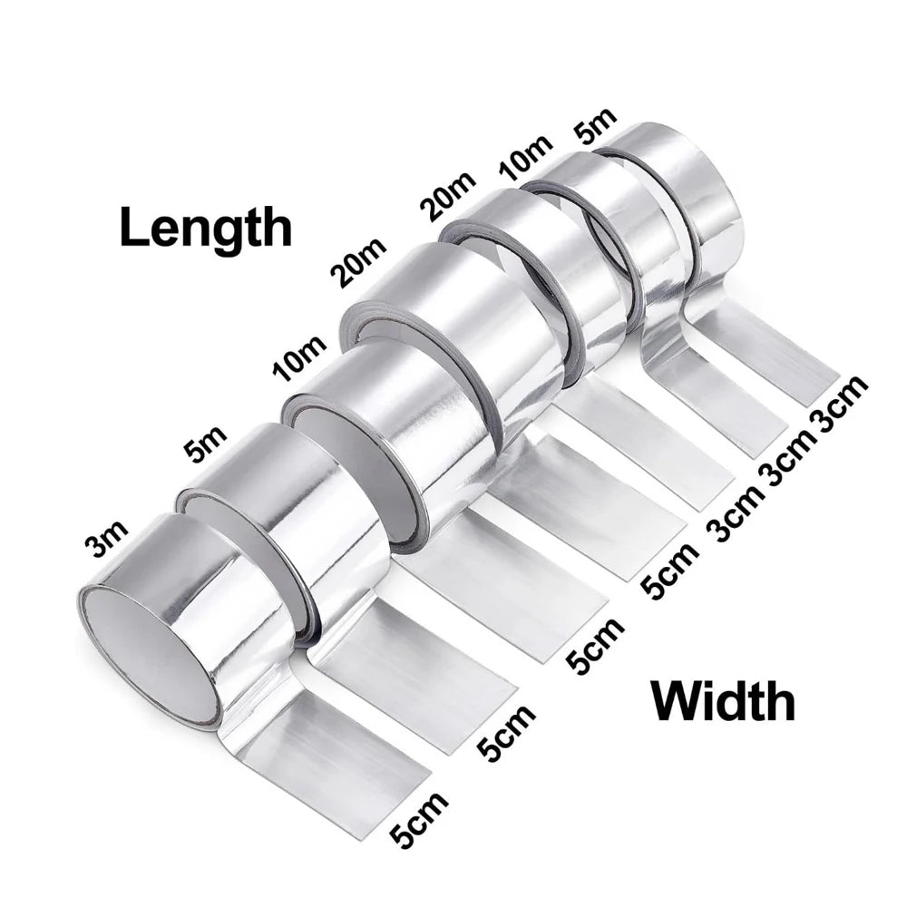 Aluminum Foil Tape 5-10m Waterproof Oil Proof Self Adhesive Kitchen Stove Sink Gap Seal Strip Heat Resistant for Countertop Edge Qme