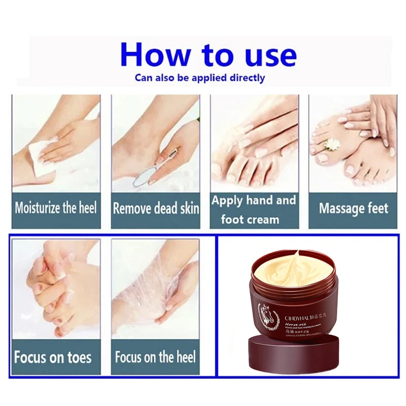 Horse Oil Skin Restoration Cream Repair Hand Moisturizing Foot Anti Qme