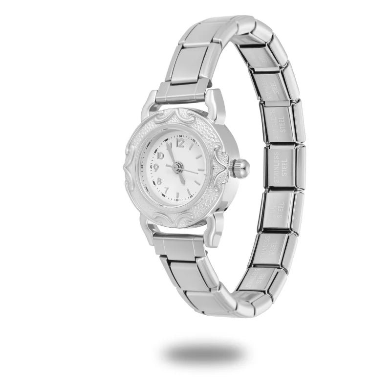 Italian Charm Shiny Round Elastic Watch Fit Width Bracelets Bangle