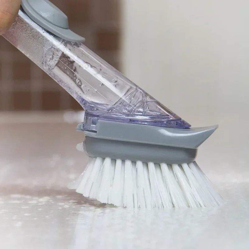 Kitchen Cleaning Brush 1 Long Handle Cleaing Removable Sponge Qme