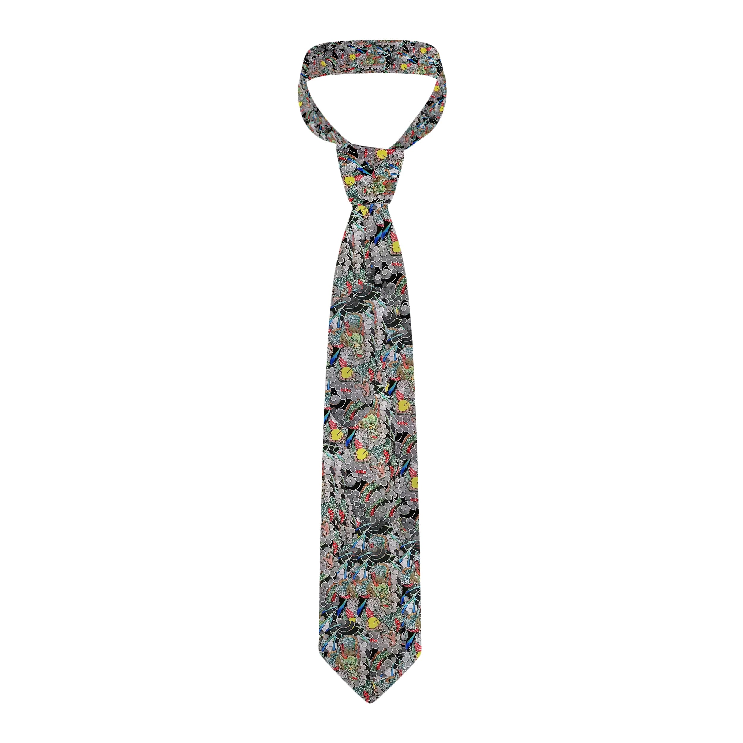 Fun Printing Men's Business Tie Tattoo Pattern Personality Unisex Qme