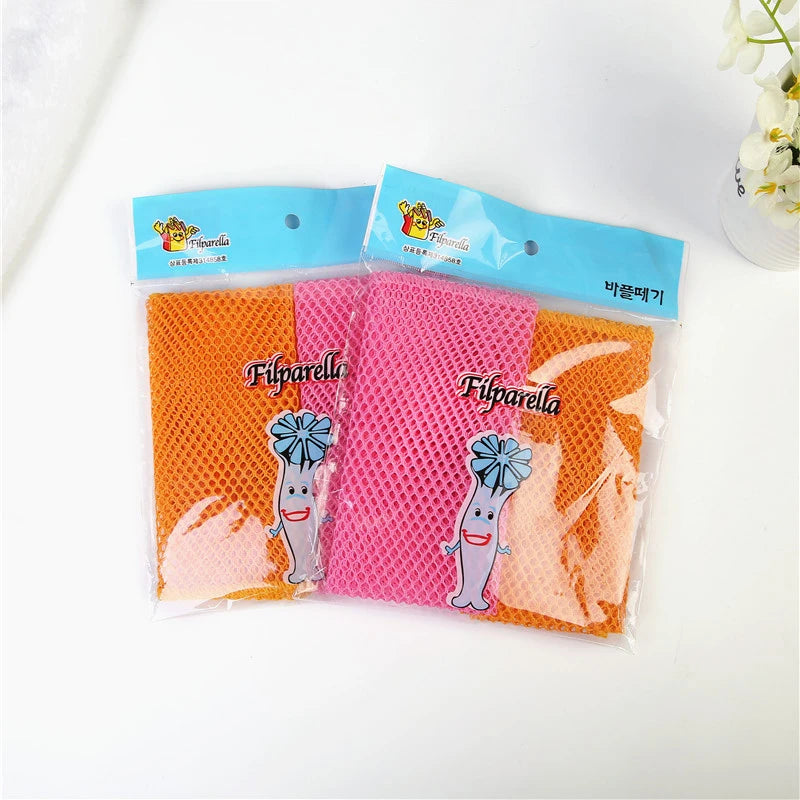 .2pcs Innovative Dish Washing Net Cloths Rapid Dry Scourer Mesh Washing Cloths Kitchen Cleaning Tool Cleaning Cloths. Qme