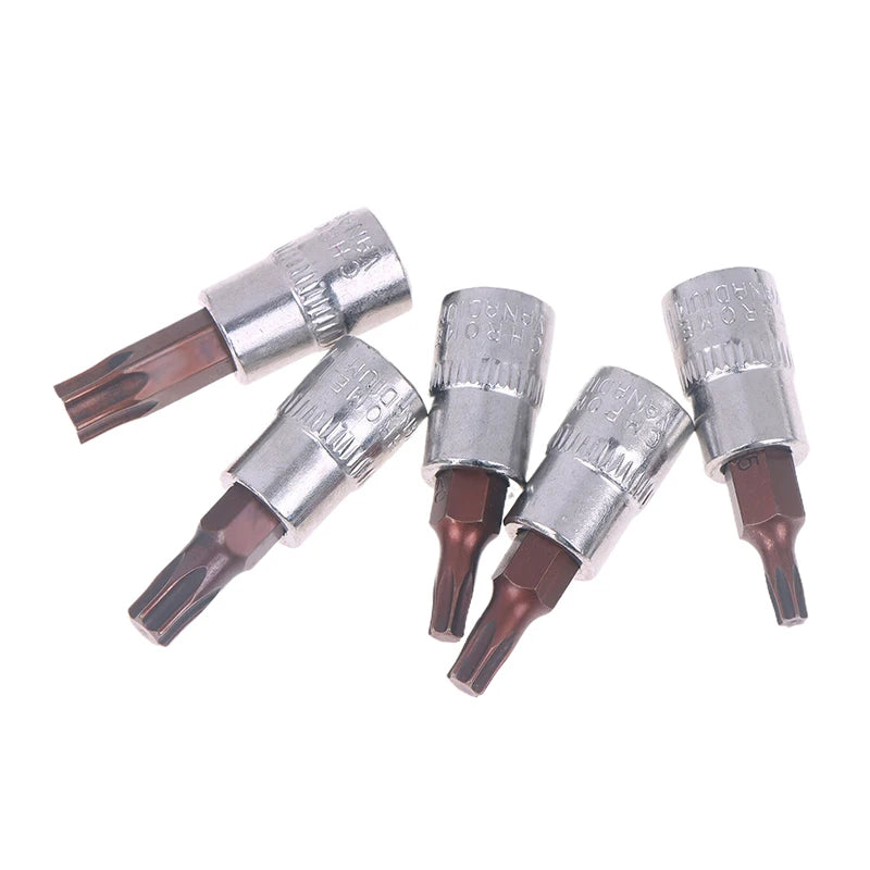 Torx Screwdriver Bits 1 Drive Socket Head Tools T15 T20 T25 T30 T40 Qme