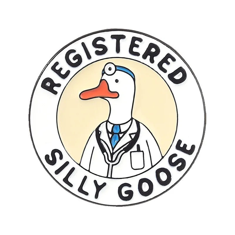 Cute Cartoon Duck Doctor Enamel Pin Lovely Animal Medical Theme Metal For Backpack Clothing Decor Collection Holiday Small Gifts Qme style2