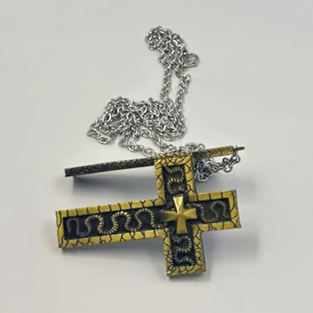 Vintage Cross Necklace with Secret Compartment Cross Pendant Necklace Openable Stainless Steel Chain Pendant Charm Jewelry Gifts Qme