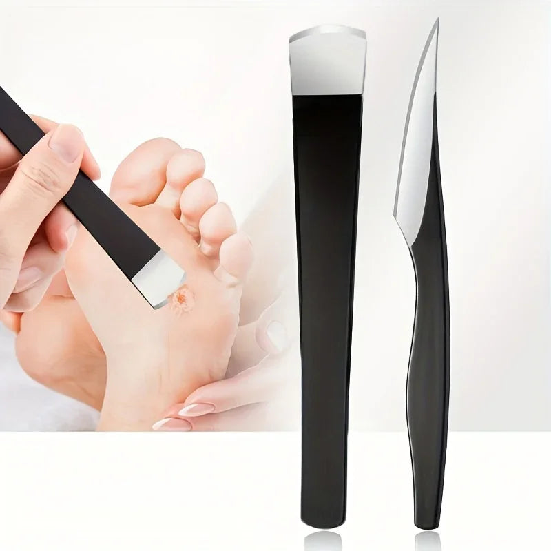 Stainless Steel Foot Care Sharp Exfoliating Knife Smooth Scraper Qme