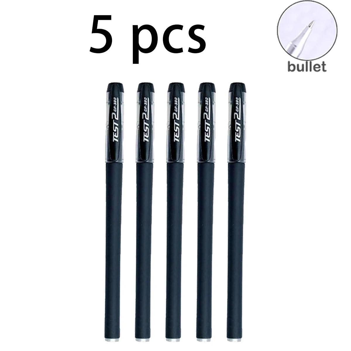 Gel Pens,10 Pcs 0.5mm Black Ink Pens Fine Point Smooth Writing Pens, for Journaling Note Taking, Office School Supplies Qme 5 pcs black