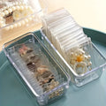 100 pieces in transparent jewelry bag, sealed bag, earrings, earrings, jewelry storage bag, small packaging bag Qme Clear