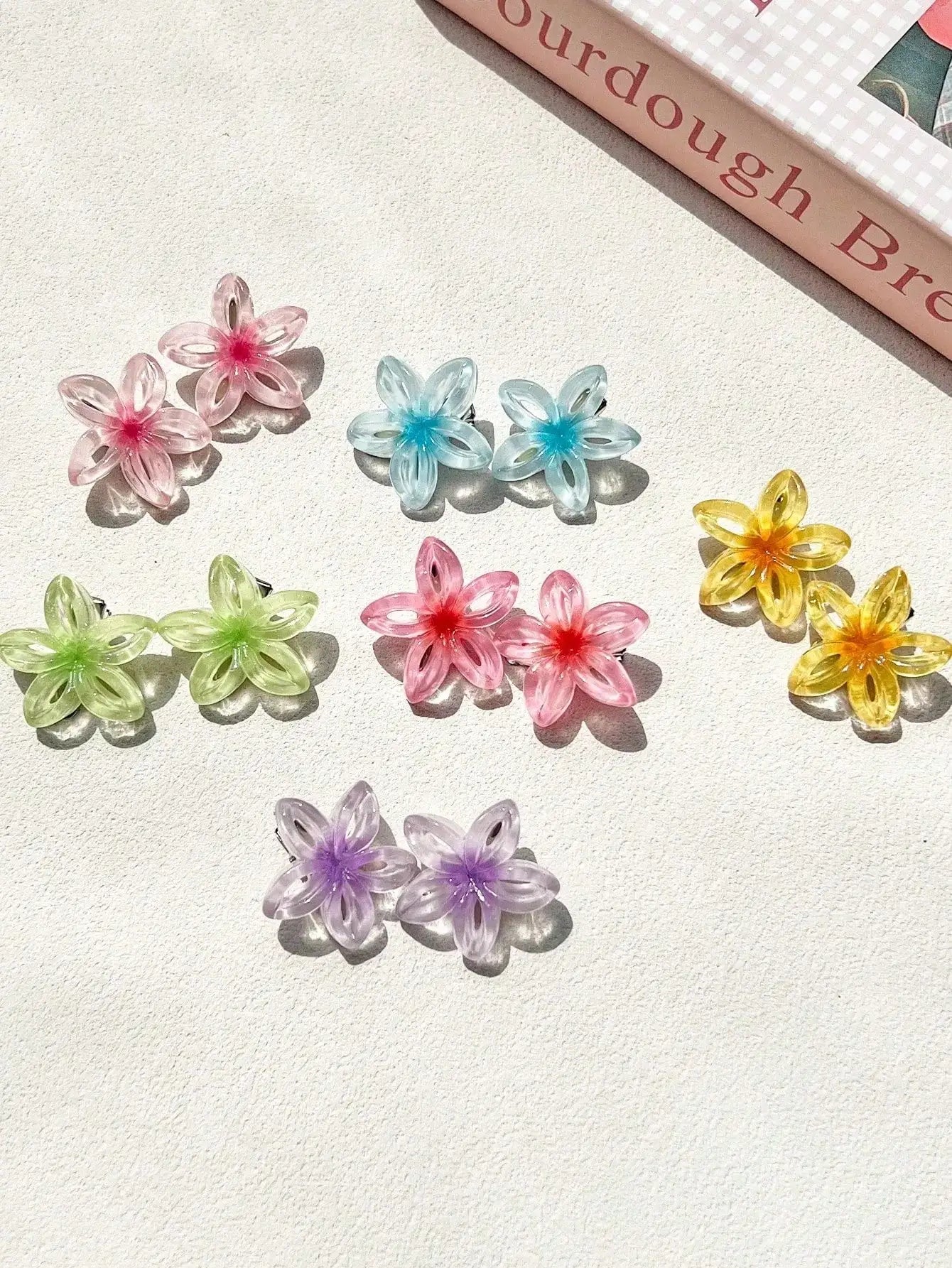 Women's Fashion Chrysanthemum Hair Clip Cherry Blossom Sweet Flower Qme