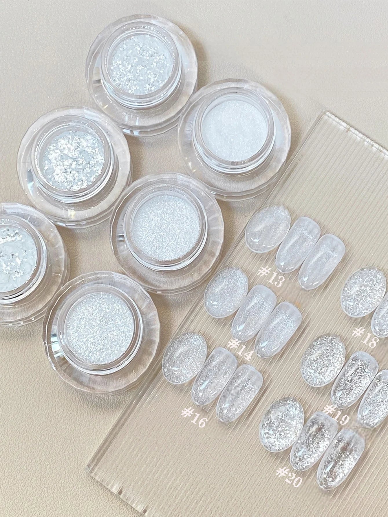 1 Diamond Snow Melting Powder French Nail Wedding Art DIY Artistic Qme 1 set