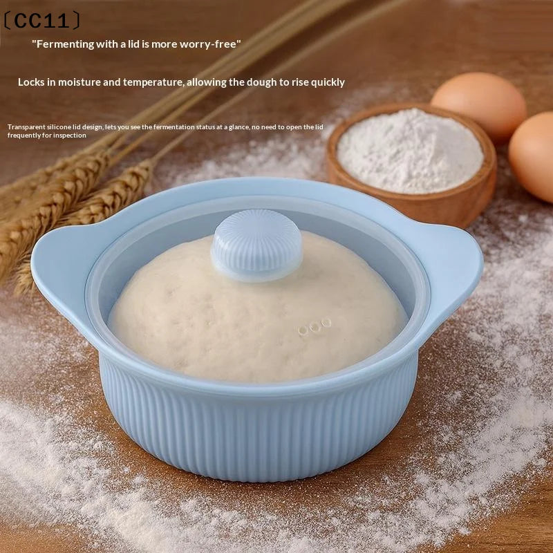 Silicone Pizza Dough Box Lid Bread Fermentation Basket Non-stick Qme