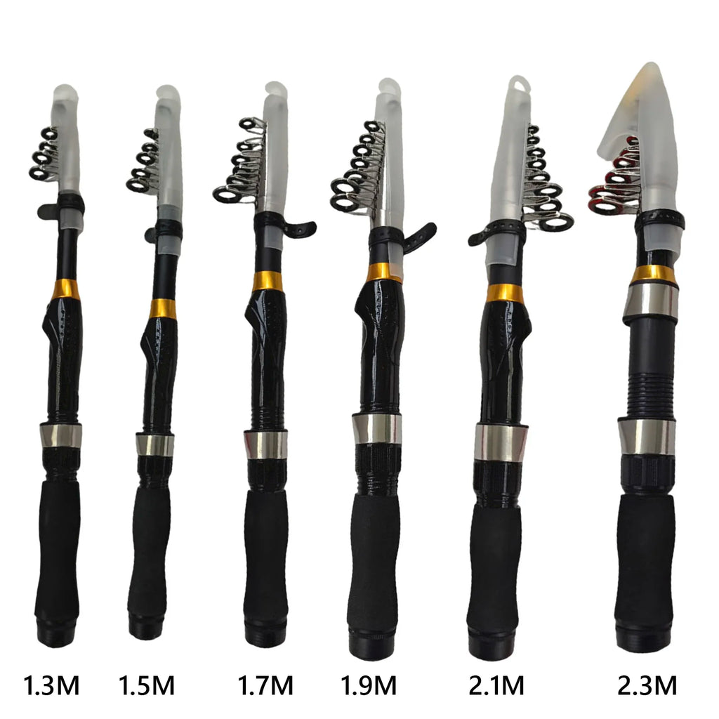 Portable Collapsible Fishing Pole Lightweight and Compact Design Portable Angling Pole Super Short for Saltwater and Freshwater Qme