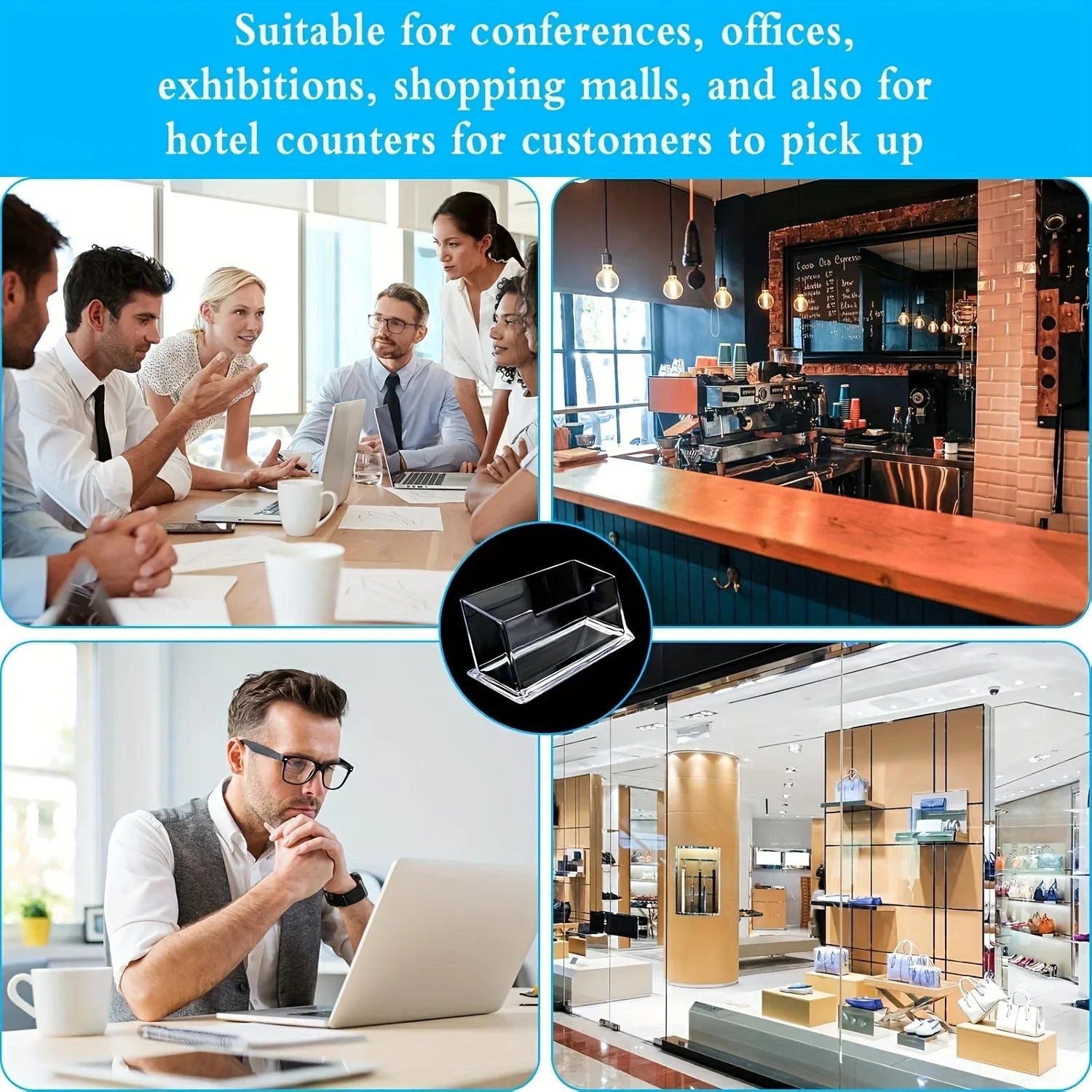 Business Card Holder - A simple and stylish desktop organizer suitable for both home and office use. Qme