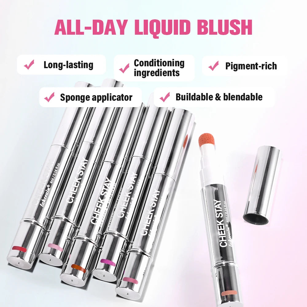 Liquid Blusher Cheek Stay Easy Apply Long-lasting Skin Tone Sponge Qme