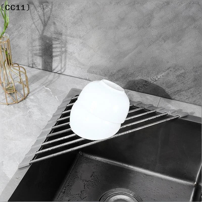 Roll Up Triangle Dish Drying Rack Kitchen Sink Organizer Corner Over Qme