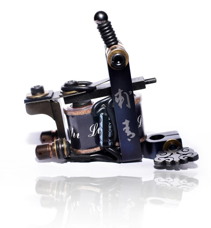 One Classical 10 Wrap Coil Liner Tattoo Machine Gun Traditional Handmade Coils Wire Cutting Iron Frame Supply Qme Liner Machine
