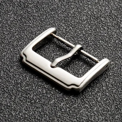 Watch Belt Buckle Stainless Steel Buckle Watch Accessories Fit Leather Belt Watch Watch Parts Stainless Steel Pin Buckle DIY Qme Silver-18mm