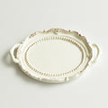 European Retro Mini Jewelry Tray Necklace Rings Displays Showing Qme Beige