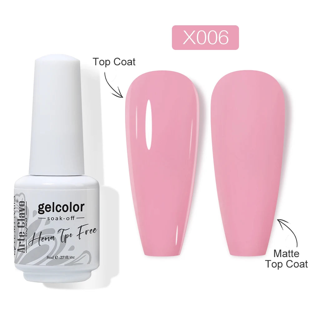 Arte Clavo HEMA Glitter Gel Nail Polish Pink Sliver Gold Sparkling