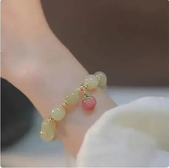 Fashion Creative Lucky Natural Hotan Jade Bracelet Vintage Light