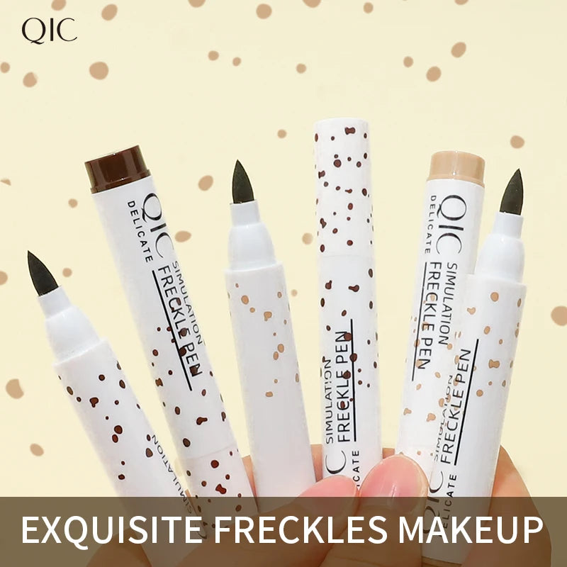 QIC Face Fake Freckles Pen Natural Waterproof Lifelike Fake Freckles Pen for Long Lasting Look Dot Spot Pen Makep Tool Cosmetic Qme