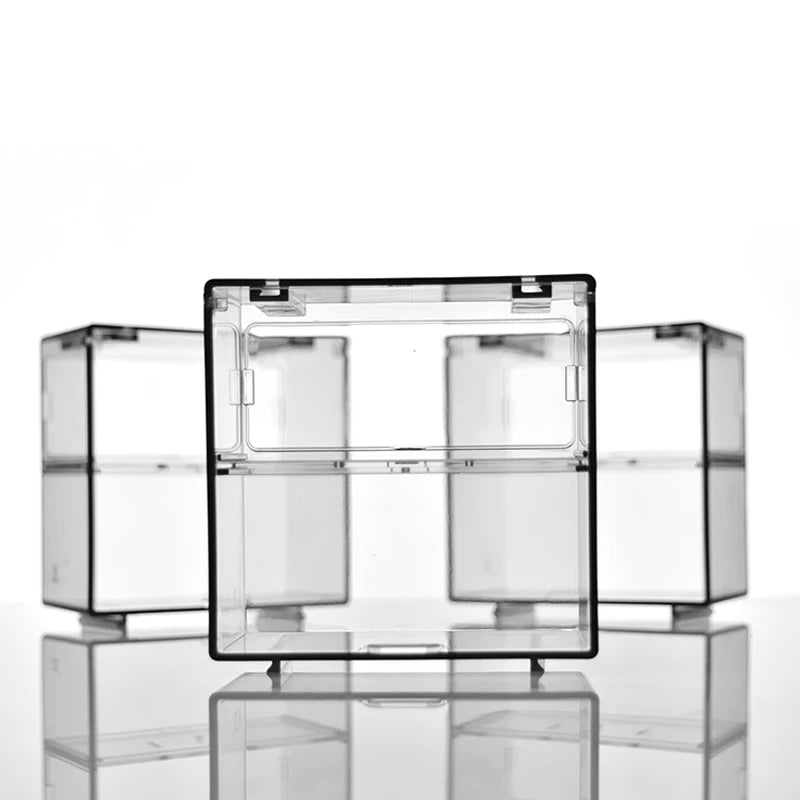 Double Layer Small Scale Car Model Display Box Transparent Dustproof Qme