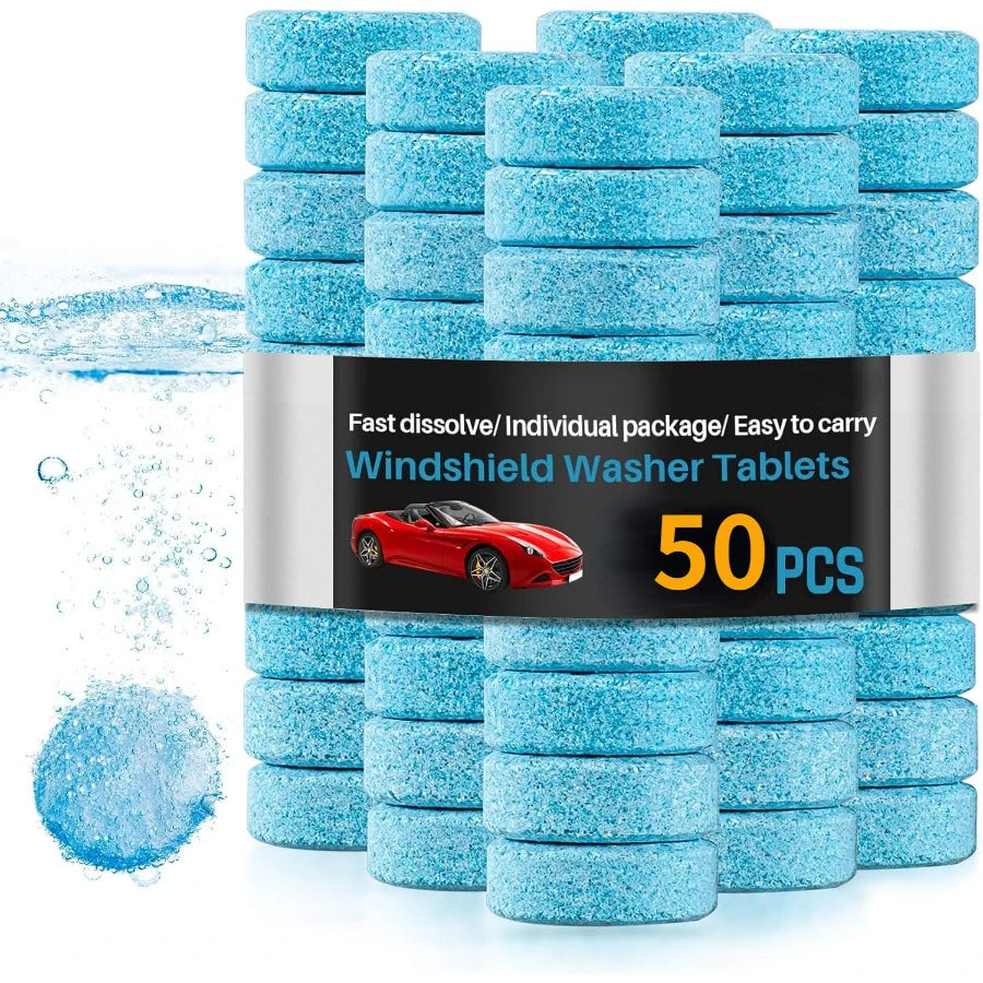 50/100/200Pcs Car Windshield Washer Tablets Glass Cleaner Concentrate Fluid Car Windshield Cleaner Automotive Qme 50Pcs