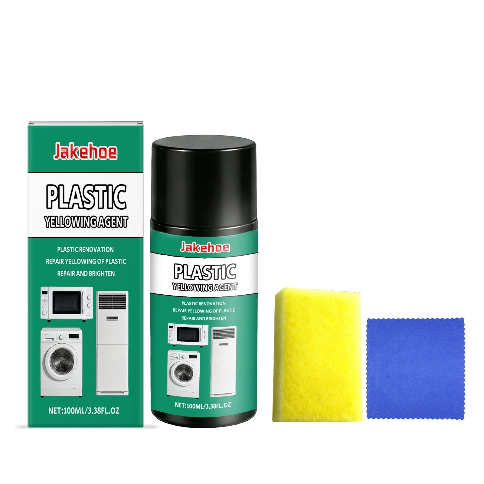 Plastic Parts Yellowing Cleaner Clear Stains Repair Yellowing Plastic Renovation Brightening Household Appliances Car Light Care Qme 100ml Boxed