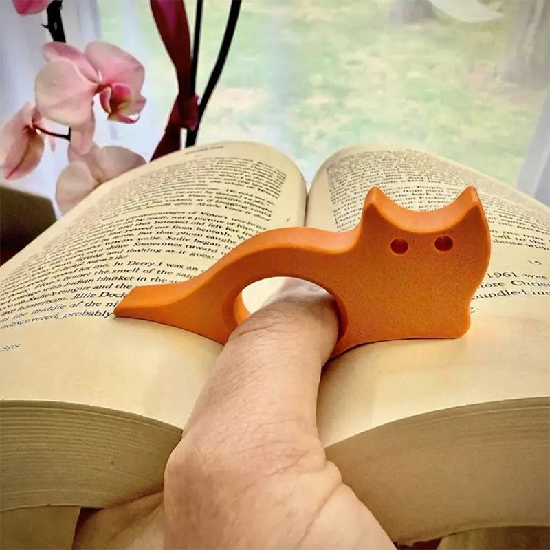 1Pcs Ergonomic Plastic Thumb Bookmark - Comfort Grip, One-Handed Use, Page Marker For Book Lovers, Cute Cartoon Reading Stand Qme