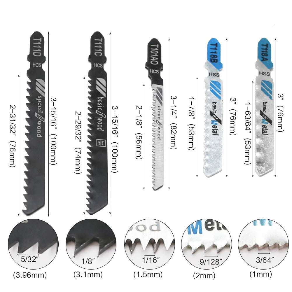 10pcs Multi-Purpose Electric Saw For Blades Jigsaw For Blades High Carbon Steel For Woodworking Metal Plastic Machines Qme