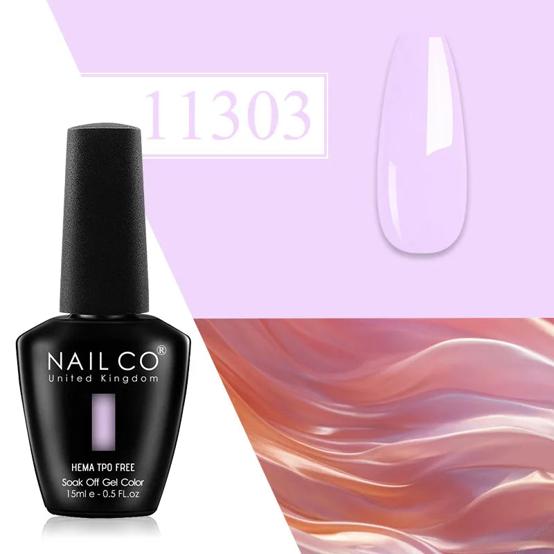 NAILCO Plum Gel Nail Polish Matte Coat Autumn Winter Semi Permanent