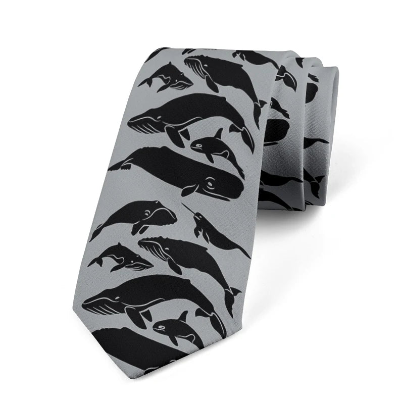 Design Fun Fish Tie Fashion Neutral Men's 3d Printing Deep Sea Qme style3