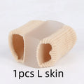 1/2/4pcs S/L Gel Bunion Toe Separator W/Fabric Lining for Big Toe Silicone Toe Spacers Protector for Overlapping Toe Qme 1pcs L skin